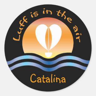 Luffers Sunset_Luff is in de lucht Catalina Ronde Sticker
