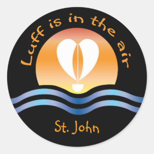 Luffers Sunset_Luff is in de lucht Sint-John Ronde Sticker