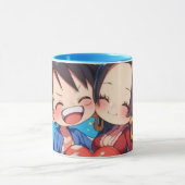 Luffy & Boa Hancock Anime Mug Mok (Midden)