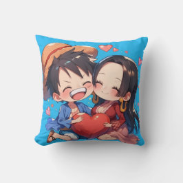 Luffy & Boa Hancock Anime Throw Pillow Kussen