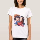 Luffy & Boa Hancock Dames T-Shirt (Voorkant)