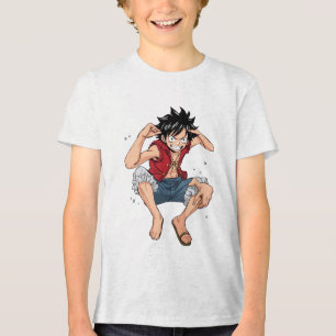 Luffy Kids T-Shirt: Go with the King of Pirates Tri-Blend Shirt