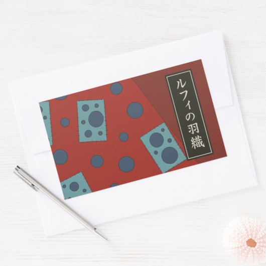 luffy kimino rechthoekige sticker (Envelop)