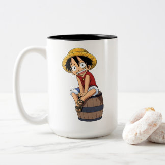 Luffy One Piece Mug Tweekleurige Koffiemok