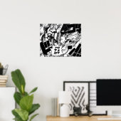 Luffy Punches Celestial Dragon One Piece Poster (Thuiskantoor)