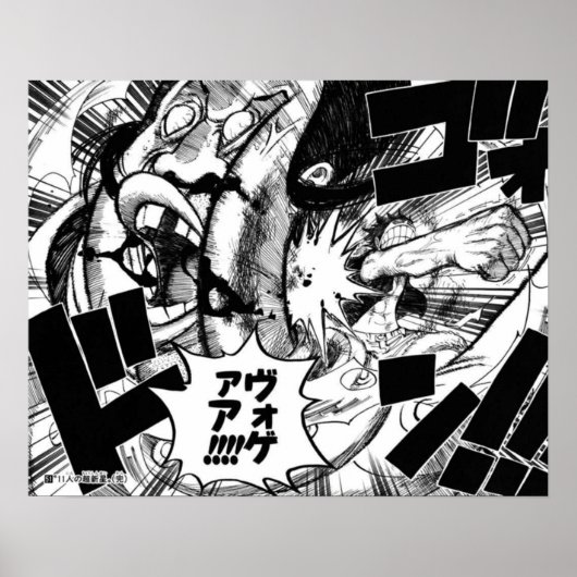 Luffy Punches Celestial Dragon One Piece Poster (Voorkant)