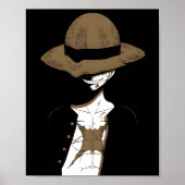 Luffy Shadow Poster | One Piece Minimalist Anime W (Voorkant)