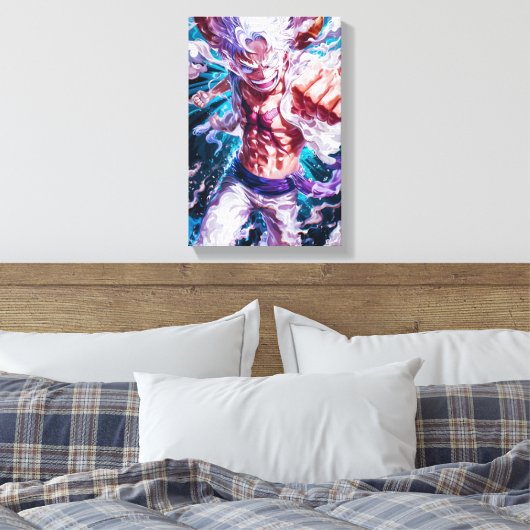 Luffy Versnelling 5 Bevrijding Canvas Afdruk (Insitu (Slaapkamer))