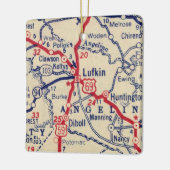 Lufkin TX  kaart Keramisch Ornament (Links)