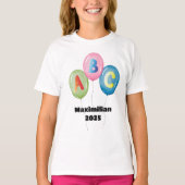 Luftballons ABC bunt - Schulkind 2026 | T-shirt (Voorkant)