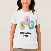 Luftballons ABC bunt - Schulkind 2026 | Tri-Blend Shirt (Voorkant)
