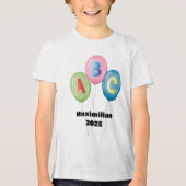 Luftballons ABC bunt - Schulkind 2026 | Tri-Blend Shirt (Voorkant)