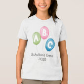 Luftballons ABC - Schulkind 2026 | Tri-Blend Shirt (Voorkant)