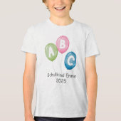Luftballons ABC - Schulkind 2026 | Tri-Blend Shirt (Voorkant)