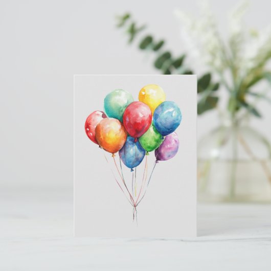 Luftballons Briefkaart (Staand voorkant)