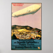 Luftschiff Zeppelin Luchthaven over het Poster van (Voorkant)