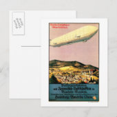 Luftschiff Zeppelin Luchthaven over het Poster van Briefkaart (Voorkant / Achterkant)