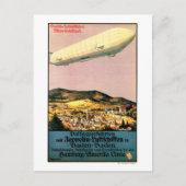 Luftschiff Zeppelin Luchthaven over het Poster van Briefkaart (Voorkant)