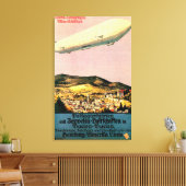 Luftschiff Zeppelin Luchthaven over het Poster van Canvas Afdruk (Insitu (Woonkamer))