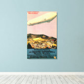 Luftschiff Zeppelin Luchthaven over het Poster van Canvas Afdruk (Insitu (Houten vloer))