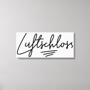 Luftschloss, Duits woord, luchtkasten, dagdromen Canvas Afdruk