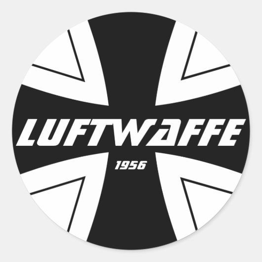 Luftwaffe Classic ronde Sticker, glanzend Sticker (Voorkant)