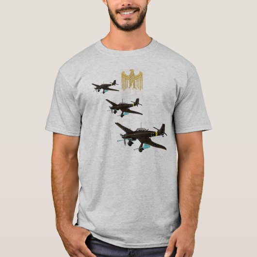 Luftwaffe insignia over Stuka T-shirt (Voorkant)