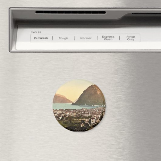 Lugano, algemeen uitzicht, Tessin, Zwitserland vin Magneet (Insitu (Vaatwasser))