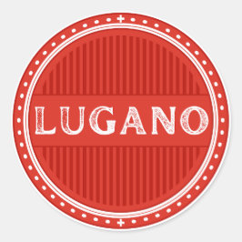 Lugano City Pride Embleem – Zwitserse identiteit Ronde Sticker
