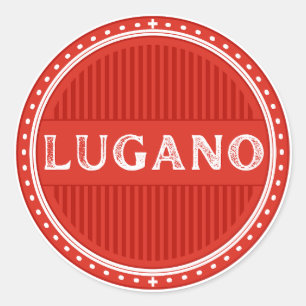 Lugano City Pride Embleem – Zwitserse identiteit Ronde Sticker