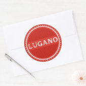 Lugano City Pride Emblem – Swiss Identity Ronde Sticker (Envelop)