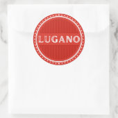 Lugano City Pride Emblem – Swiss Identity Ronde Sticker (Tas)