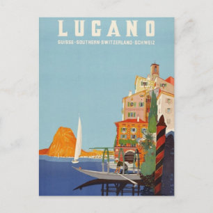 Lugano Italiaans Resort Zwitserland Briefkaart