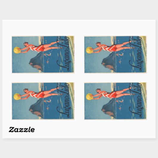 Lugano Lido Rechthoekige Sticker (Vel)