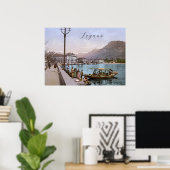 Lugano Quay, Zwitserland Poster (Thuiskantoor)