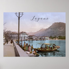 Lugano Quay, Zwitserland Poster