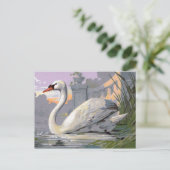 Lugano Swan Briefkaart (Staand voorkant)