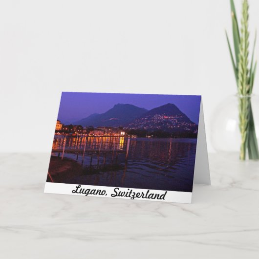 Lugano, Switzerland 5x7 Greeting Card Kaart (Voorkant)