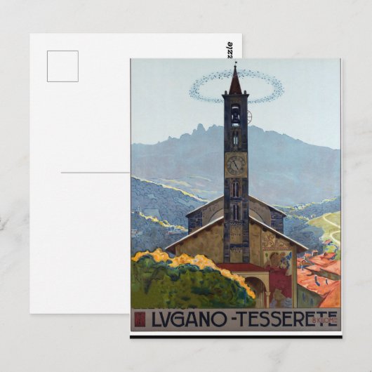 Lugano Tesserete, Village Church, Zwitserland Briefkaart (Voorkant / Achterkant)