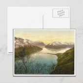 Lugano, weg en brug naar Melide, Tessin, Switch Briefkaart (Voorkant / Achterkant)