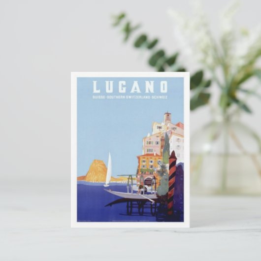  Lugano, Zwitserland Briefkaart (Staand voorkant)