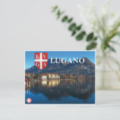 Lugano - Zwitserland Feestdagenkaart (Staand voorkant)