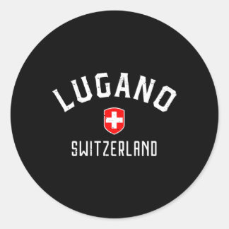 Lugano Zwitserland Ronde Sticker