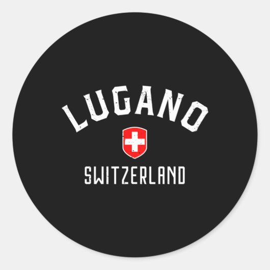 Lugano Zwitserland Ronde Sticker (Voorkant)