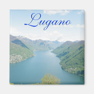 Lugano, Zwitserland Square Magnet
