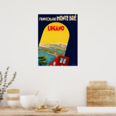 Lugano, Zwitserland, uitzicht van landschap onder  Poster (Keuken)