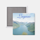 Lugano, Zwitserland Vierkante magneet (Voorkant / Achterkant)