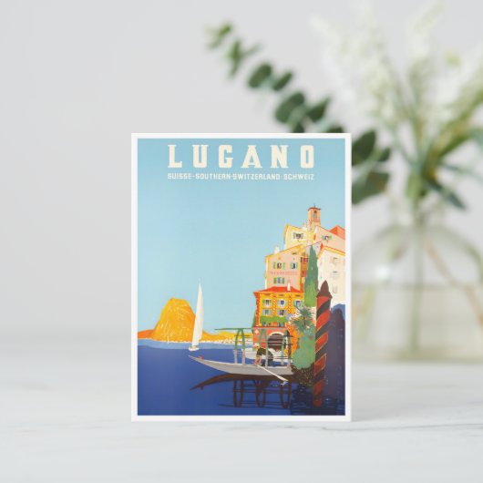 Lugano Zwitserland vintage-Briefkaart Briefkaart (Staand voorkant)