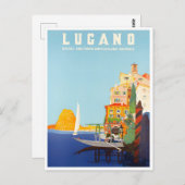 Lugano Zwitserland vintage-Briefkaart Briefkaart (Voorkant / Achterkant)