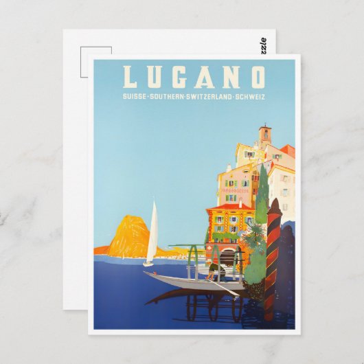 Lugano Zwitserland vintage-Briefkaart Briefkaart (Voorkant / Achterkant)